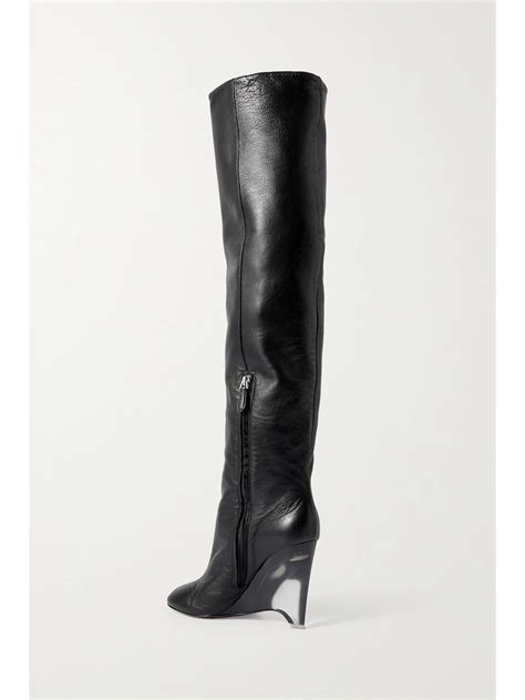 alaia boots over knee.